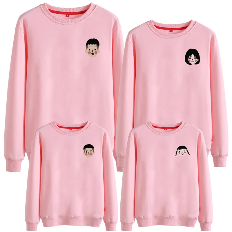 LOOZYKIT Семейные комплекты свитер верхняя Праздничная рубашка для год подходящая друг к другу одежда Отец для мамы, сына, дочери мамы и ребенка детская зимняя одежда - Цвет: pink