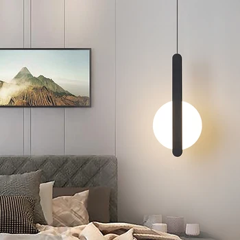 

Modern led pendant lights for dinning room bedside Bar home deco pendant lamp fixtures 90-260V White/Black Color