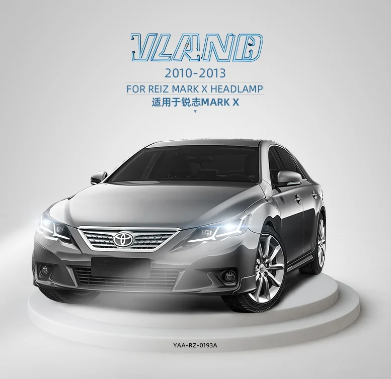 Vland factory для eiz Mark X 2010 2011 2012 2013 полный светодиодный фонарь с движущимся сигналом(желтый)+ DRL(белый)+ play and plug