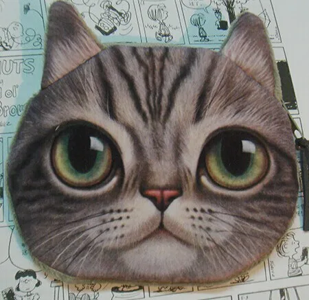 Cartoon Cat Coin Purse Kids Purse Zipper Children Wallet Girls Small Money Bag Animal Prints Coin Card Holder card holder coin purse coin wallet