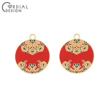 

Cordial Design 50Pcs 22*25MM Jewelry Accessories/DIY Pendant/Paint Effect/Round Coin Shape/Hand Made/Charms/Earring Findings