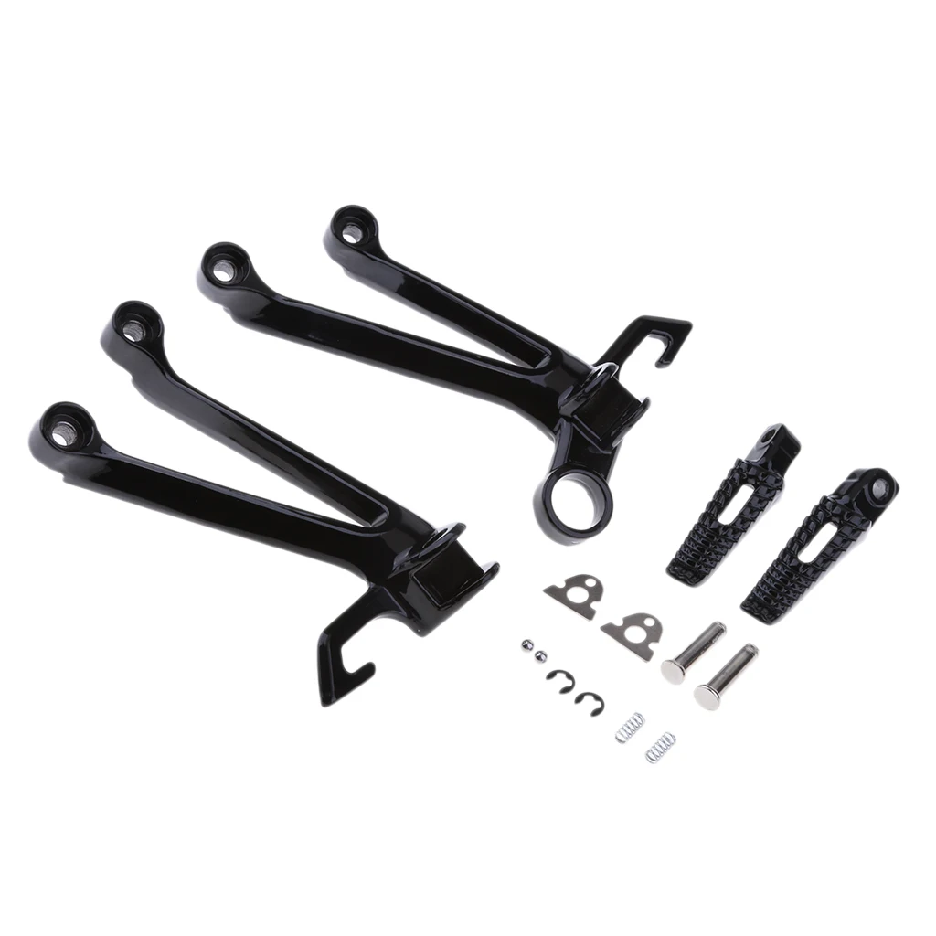 Black Rear Passenger Foot Peg Set For Suzuki GSXR1000 2005 2006