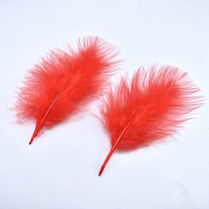 Высокое качество, 20 шт, красный цвет, пушистые перья индейки, рождественские украшения для свадебной вечеринки, 10-15 см, аксессуары для домашних животных - Цвет: red