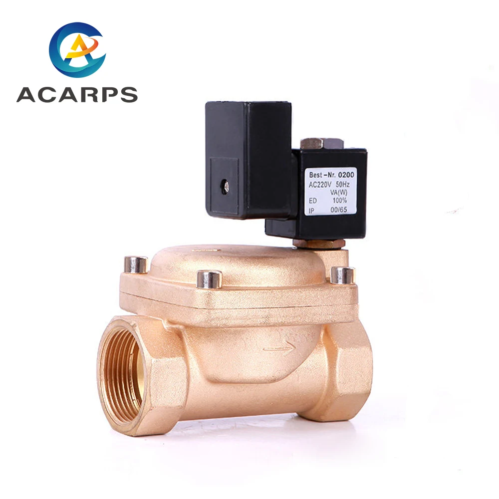 1-1/2&quot High Pressure Normally Closed Non Hot Solenoid Valve 24 volt dc 12VDC 24VDC 220VAC 110VAC For Water Gas Oil | Обустройство