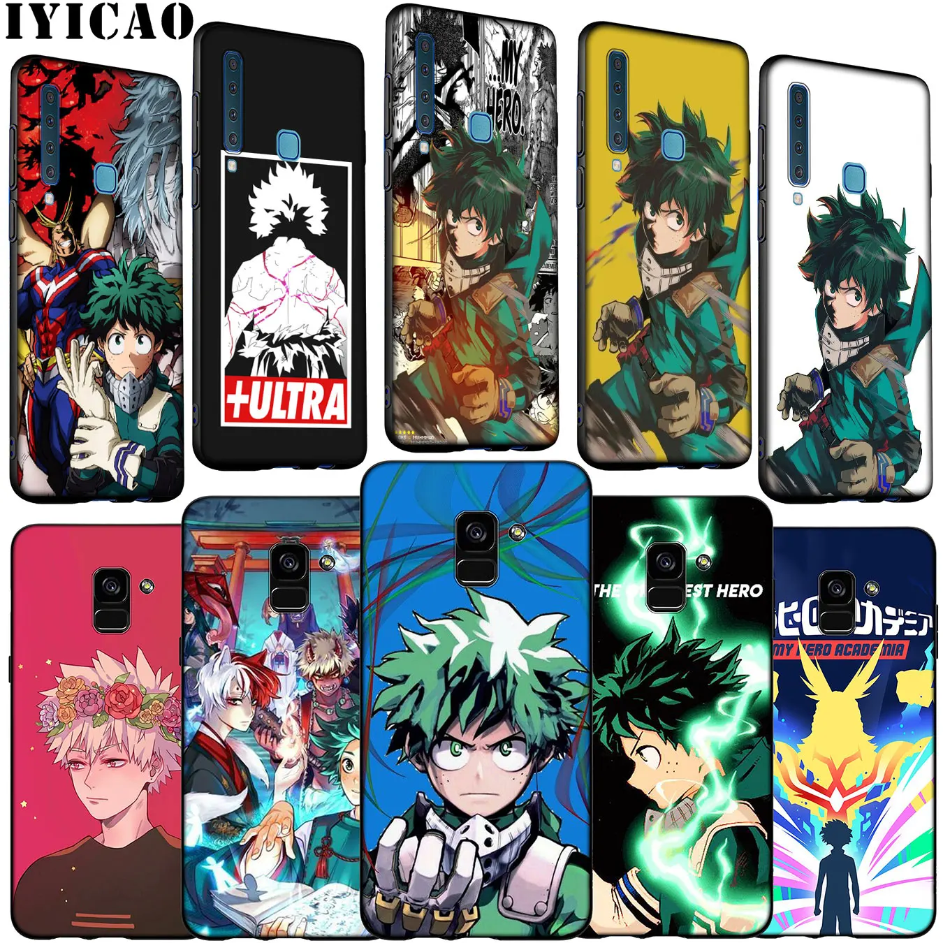 My Hero Academia Anime Academy Soft Silicone Phone Case for Samsung Galaxy A6 A7 A8 A9 2018 A3 A5 2016 2017 Note 9 8 10 Plus |
