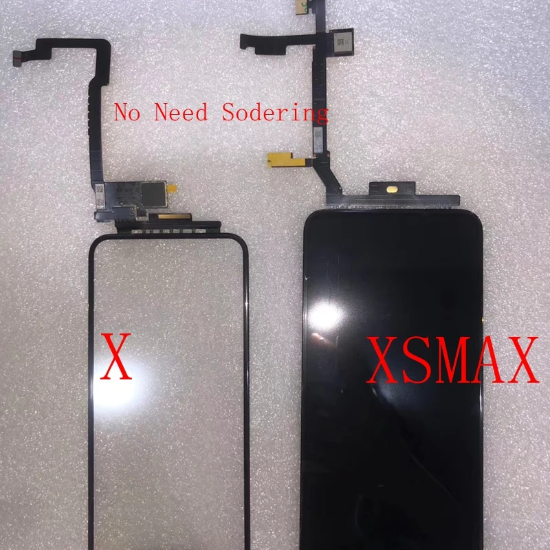 Black Touch Screen with Extend Touch Flex Cable No Need Soldering for iPhone X Xsmax Replacement Parts Digitizer glass Black Touch Screen with Extend Touch Flex Cable No Need Soldering for iPhone X Xsmax Replacement Parts Digitizer glass