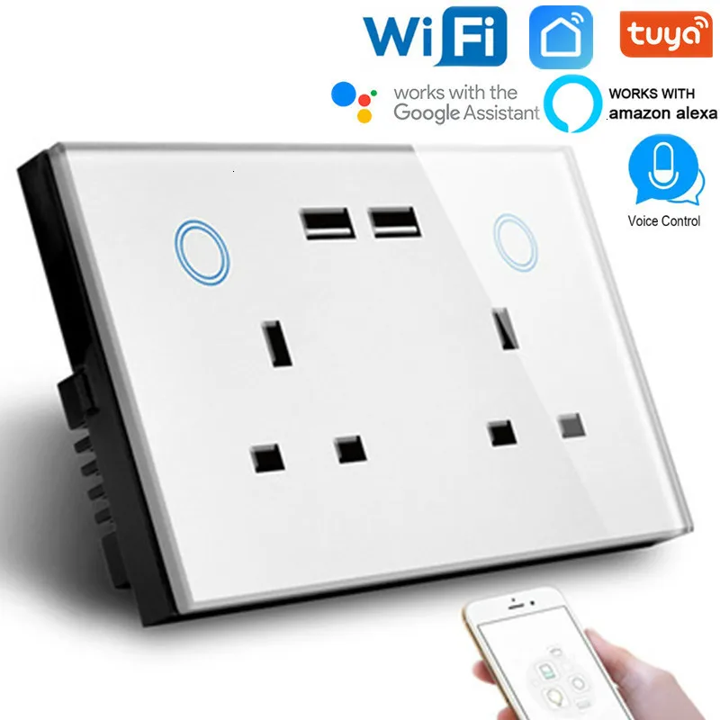 Розетка сенсорная с поддержкой Wi Fi и USB 2 0 13 а|Электрические розетки| |