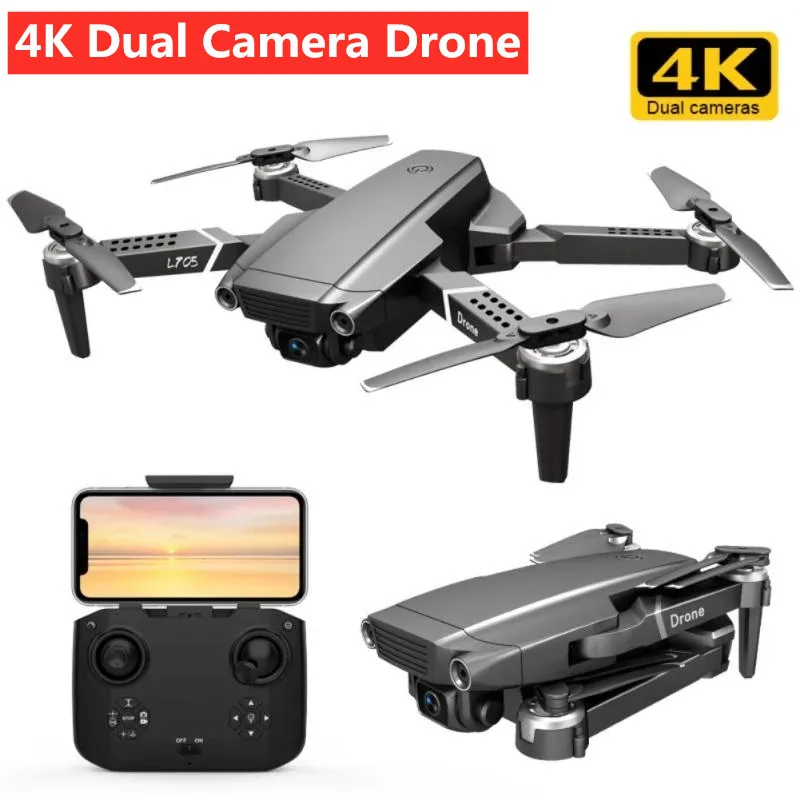 

New Mini Pocket RC Drone with 4K HD Dual Camera Trajectory Flight Air Pressure Altitude Hold Foldable Quadcopter APP Control Toy