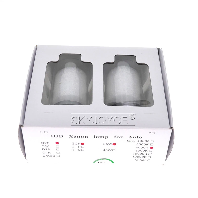 SKYJOYCE 35W Replacement D2S Xenon Lamp Bulbs 35W Original Cnlight D2S 6000K 5000K 8000K 4300K For D2 HID Conversion Ballast Kit (1)