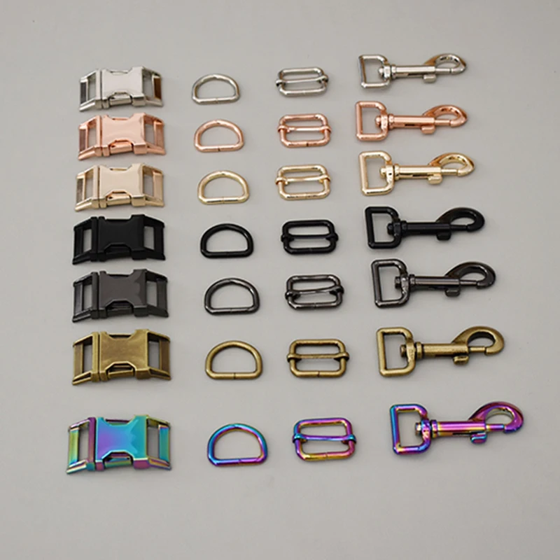 1 Suit 25mm Retailing Adjust buckle Manufacturer Zinc Alloy High Quality Plated Metal Diy Pet Collar Leash Set Parts 7 Colour | Дом и сад