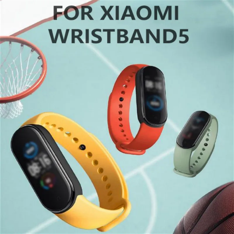 

New Strap For Xiaomi Mi Band 5 Silicone Pink Replacement Wristband Bracelet Watchband For Xiomi Mi Band5 Miband 5 Wrist Strap