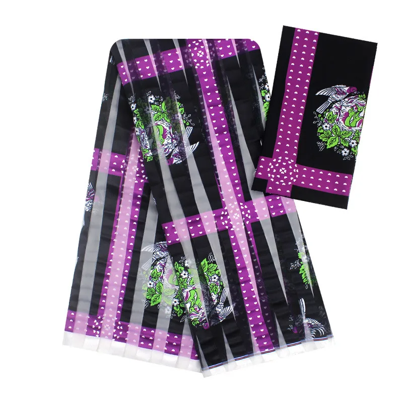 Последние Африканские Восковые узоры атласная шелковая ткань для платья креативная цифровая печать восковая атласная шелковая ткань 5+ 2 ярдов/партия YBG101908