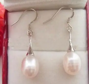 

Wholesale price ^^^ BEAUTIFUL! REAL NATURAL WHITE CULTURED PEARL DANGLE DROP EARRING SILVER HOOK AAA