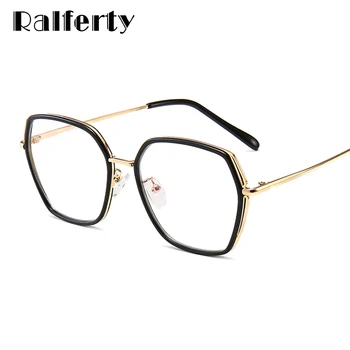 

Ralferty Fashion Blue Light Glasses Women Oversized Irregular Decorative No Diopter Points Frames For Optical Lenses Woman D2115
