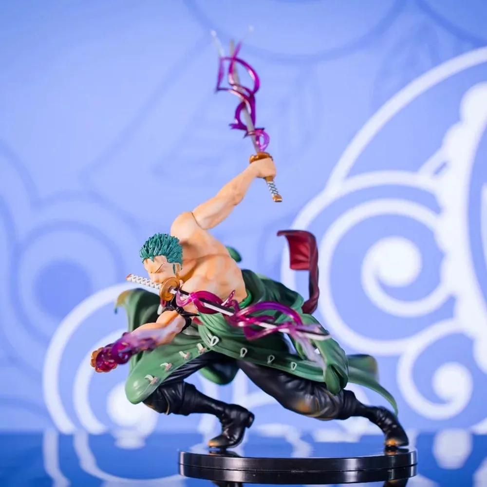 One piece Зоро три тысячи мир эффект ПВХ фигурки one piece Аниме Roronoa Зоро Коллекция Модель игрушки Diorama