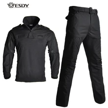 Уличные мужские осенние зимние теплые тренировочные наборы для упражнений тактические боевые камуфляжные униформы походные охотничьи костюмы