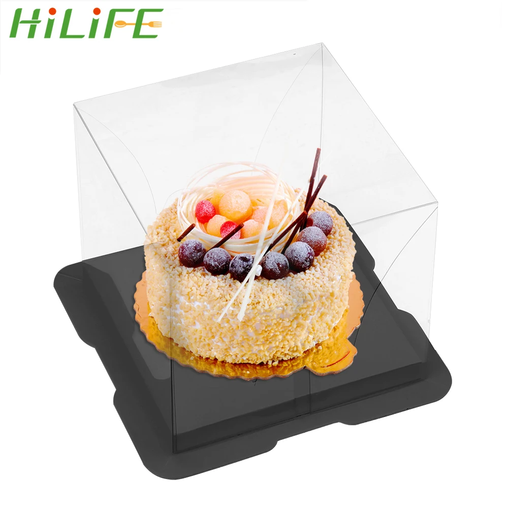 Прозрачная коробка для кексов HILIFE квадратная конфет и тортов вечерние коробки