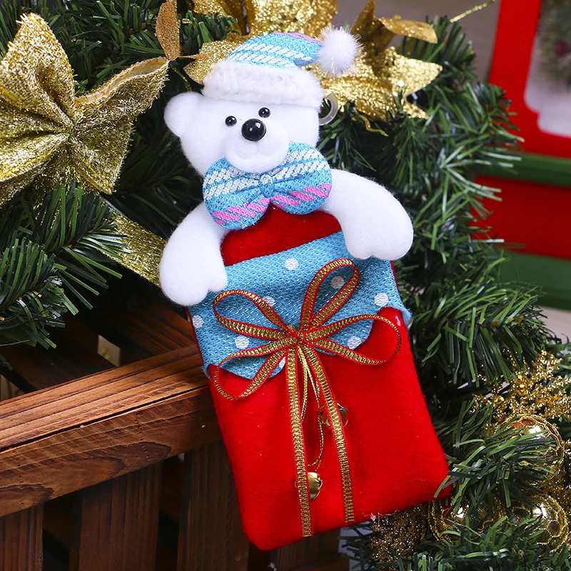 

Christmas Storage Bag 2020 Santa Claus Snowman Reindeer Christmas Gift Bag New Year Gift Bow Candy Bag Gift Bag Decoration