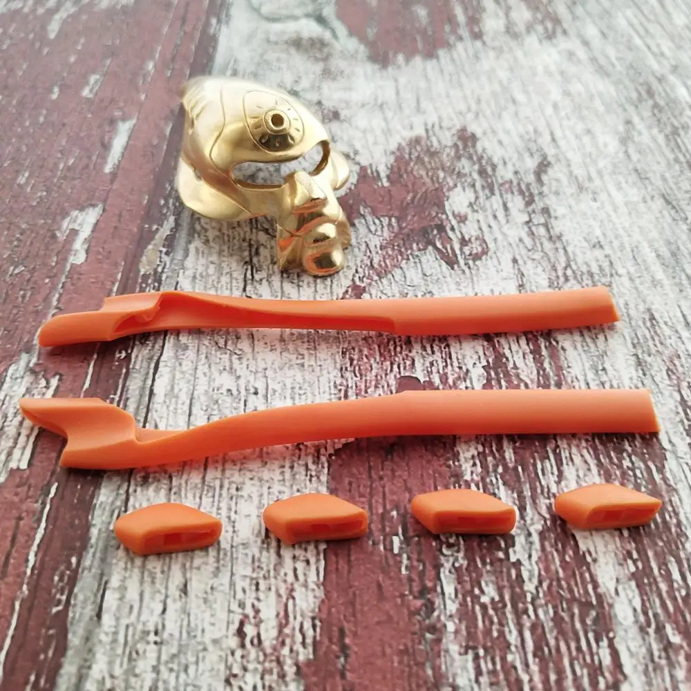 Glintbay точный резиновый комплект ушные вкладыши и носоупоры для-половина Куртки Окли 2,0 XL-несколько вариантов - Цвет: Orange Rubber Kit