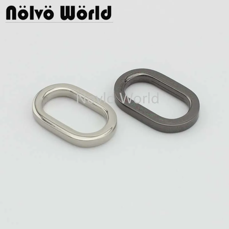 

Nolvo World 5-20-100pcs 4 colors 19*10mm 3/4" metal oval ring handbag closed welded rings 1.9cm fat rings