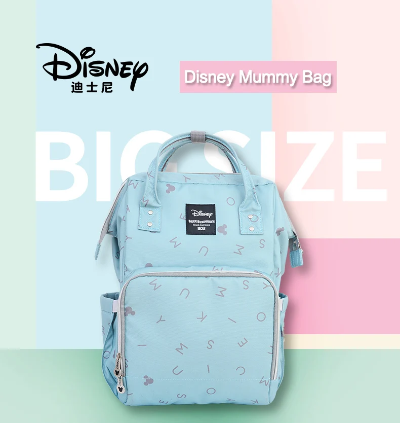 Disney милые Пеленки сумки для беременных подгузник влажная сумка большой емкости мама рюкзак уход за ребенком сумка путешествия кормящих Организатор