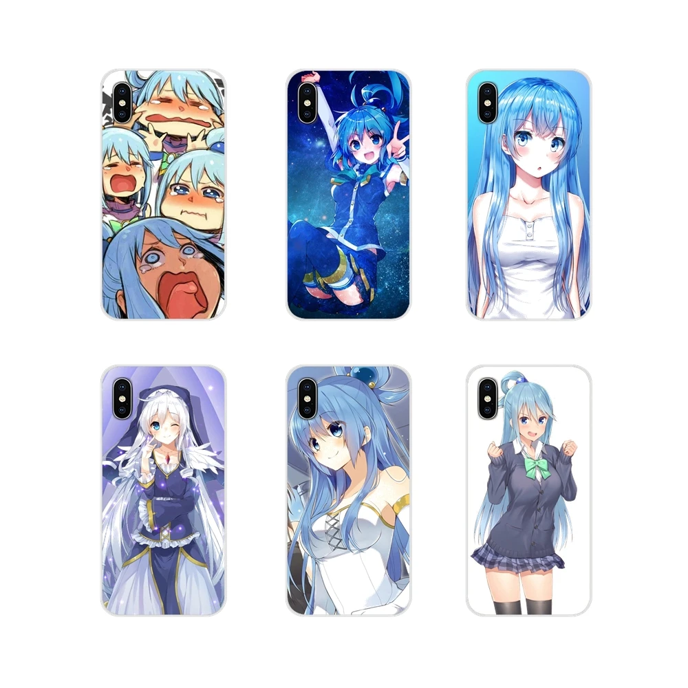 Konosuba Aqua для Xiaomi Redmi 4A S2 3 3S 4 4X 5 Plus 6 7 6A 7A Pro K20 аксессуары чехлы телефонов | Мобильные