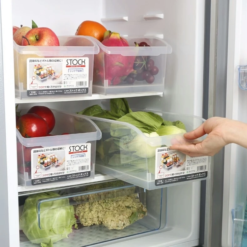 

Refrigerator Food Storage Containers Plastic Vegetables Fruit Basket Storage Basket Fridge Cabinet Kitchen Storage Box Organizer