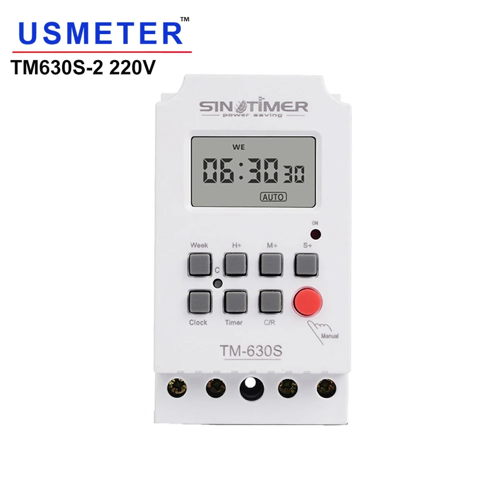 TM630S 230VAC 30A большой нагрузки 1NO 7 дней программируемый на неделю цифровой таймер 220