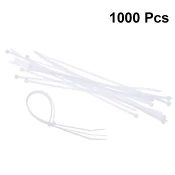 

1000pcs 3x200 Self-locking Plastic Fixing Ring Nylon Wire Cable Zip Ties Cable Ties Fasten Loop Cable