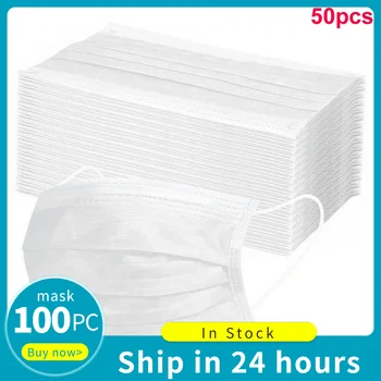 

50-100PCS Disposable Solid Mask One time Face Masks Classic Protective For Adults Mascarillas Con Filtro Mascarilla Tela Masque