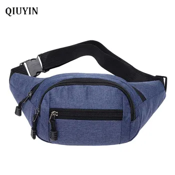 

Qiuyin Cross Body Women's Waist Bag Luxury Designer Zip Pack Waterproof Tough Bag Harajuku Purse Unisex Nylon Sports Fanny Pack
