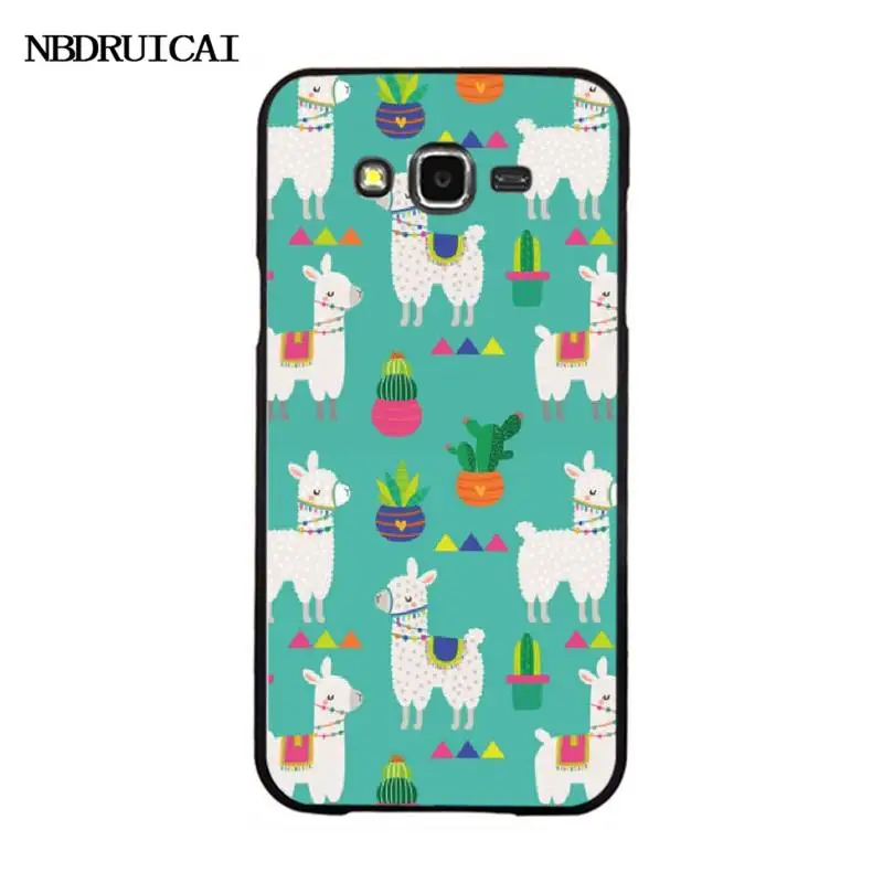 PENGHUWAN Kawaii Милая лама Альпака мягкий силиконовый черный чехол для телефона Samsung