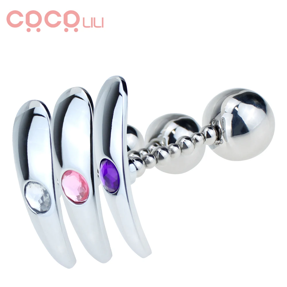Stainless Steel Anal Plug Anchor Metal Vaginal Dildo Masturbation Massage Outdoor Play Sex Toys for Men Women SM Crystal Jewelry | Красота и
