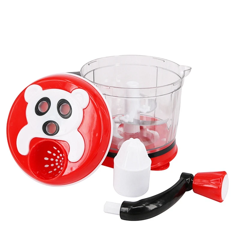 1.5L Kitchen Manual Cutting Machine Mixer Hand-Cranked Meat Pepper Grinder Vegetable Chopper Machine Meat Grinder Stainless St