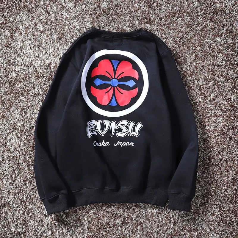 Аутентичный Evisu зимний мужской Повседневный свитер теплый дышащий модный хлопок плюс бархат с длинными рукавами Мужская Женская одежда для влюбленных - Цвет: 115