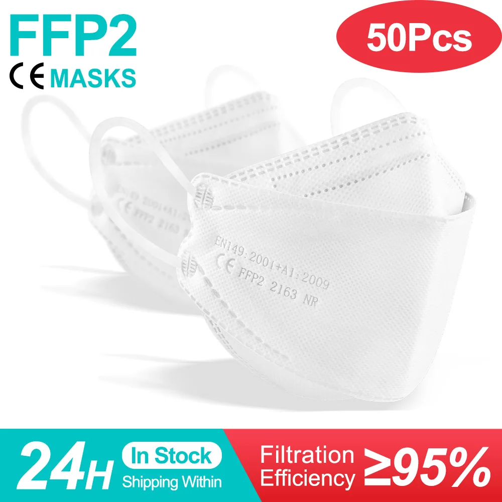 50PCS FFP2 White