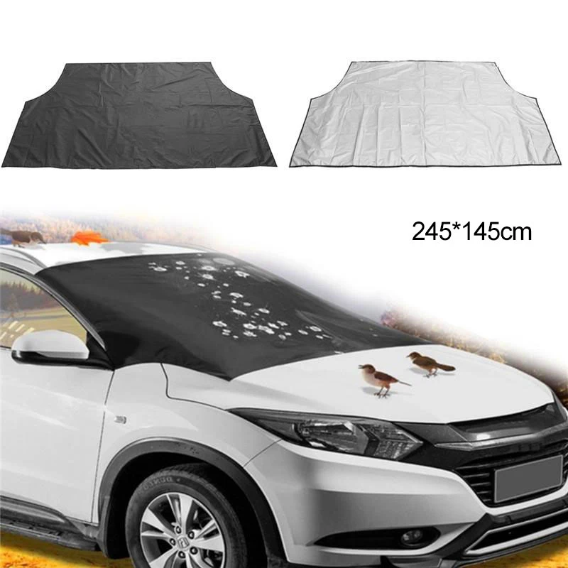 Анти-УФ 210T 245X145 см Защитная крышка Анти-грязный Магнитный летний аксессуар Мороз автомобильный тент Солнцезащитная Автомобильная пыль-защита лобового стекла
