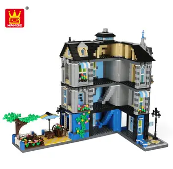 

Lepinglys city NEW WANGE 6310 garden coffee house Model Educational Kids toys Building Blocks Architecture Toys for children