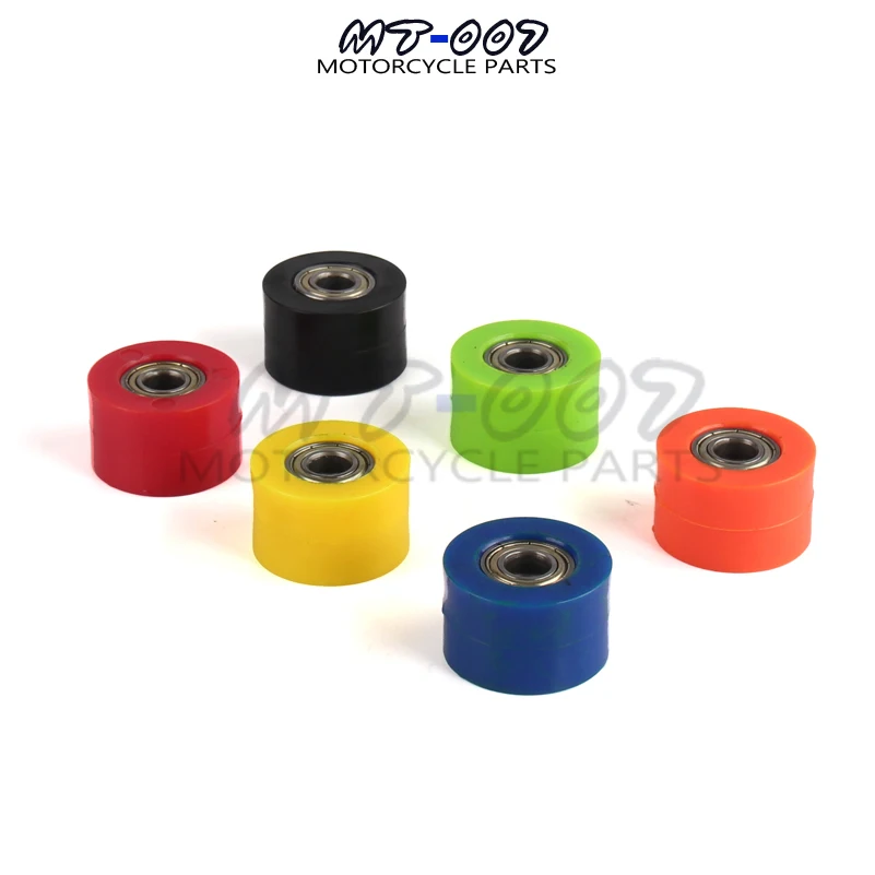 8Mm 4 Colori Catena Di Trasmissione Puleggia Rullo Cursore Tenditore Guida Ruota Per Bici Da Strada Moto Atv Guida Puleggia