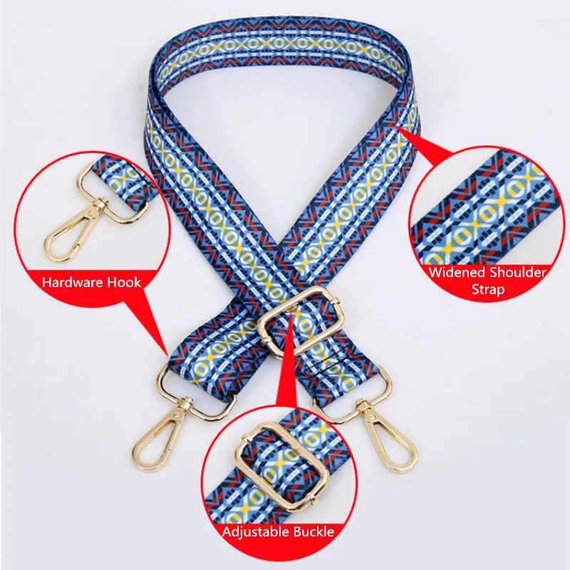 7styles Bag Strap For Women Removable DIY Shoulder Rainbow Handbag Accessories Cross Body Messenger Nylon Bag Straps Bags Handle