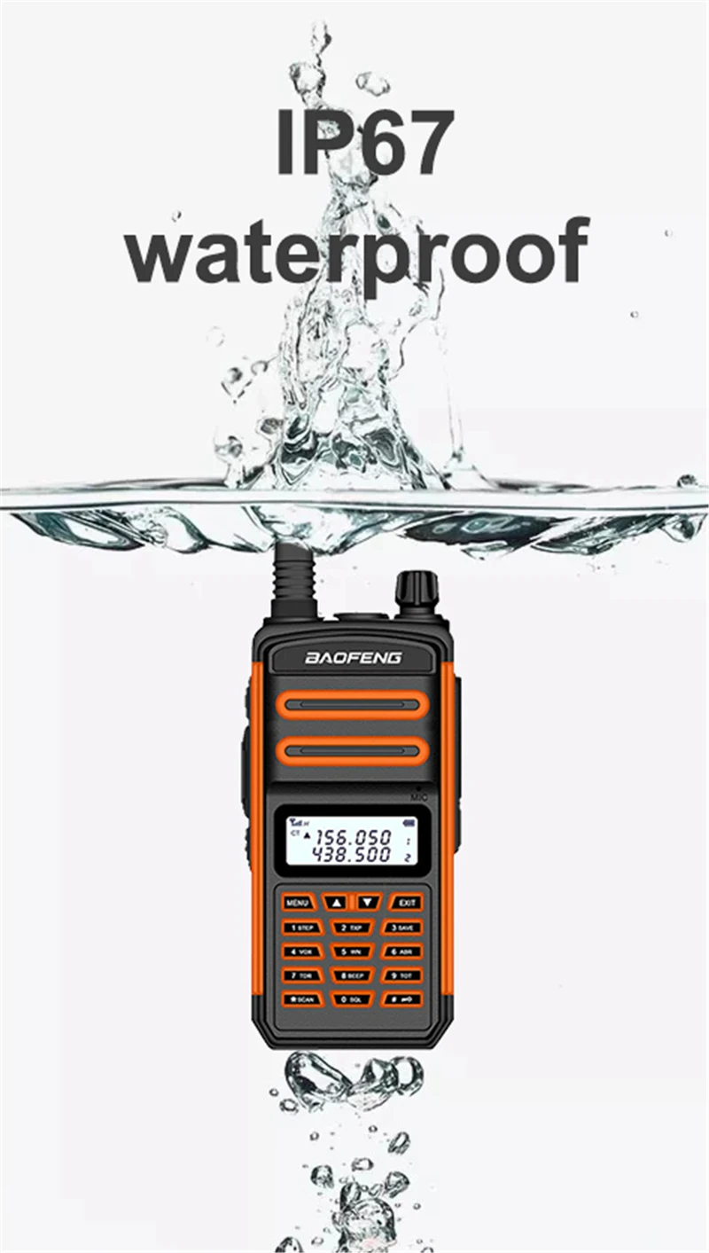 wifi walkie talkie BAOFENG BF-X3 Plus Walkie Talkie High Power Long Range Tri-band Ham CB Two Way Radio Portable hf Transceiver UV-5R Update Versio waterproof walkie talkies