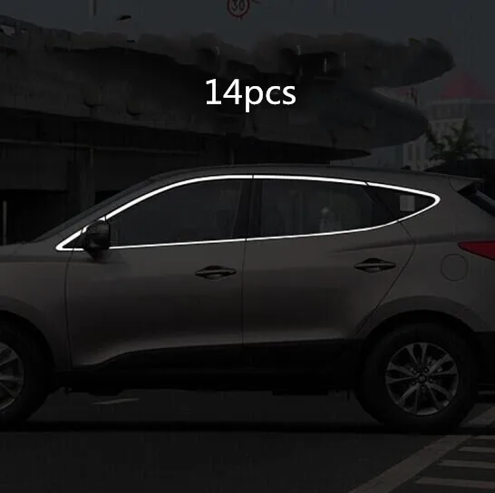 Накладка на окно из нержавеющей стали, отделка на окно, отделка для hyundai IX35 2011 2012 2013, Стайлинг автомобиля