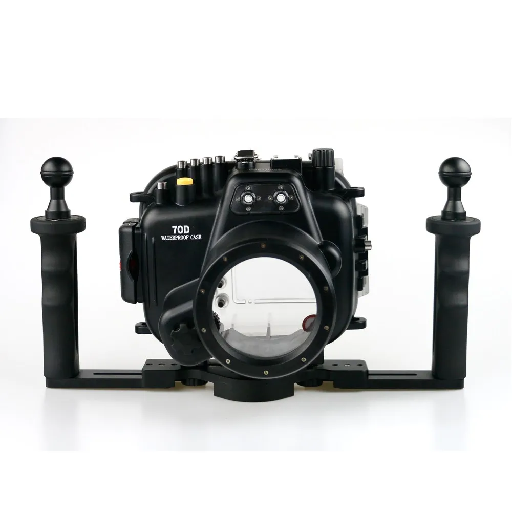 40 м 130 футов водонепроницаемая коробка подводный корпус камера Дайвинг чехол для Canon 70D 18-155 мм объектив сумка чехол - Цвет: 4