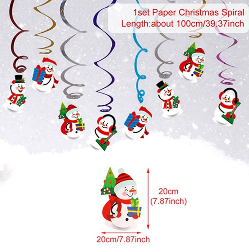 Huiran баннер Рождество Домашний Декор Счастливого Рождества Декор для дома елки украшения Рождественские Декор счастливого Нового года - Цвет: Xmas  Spiral Decor