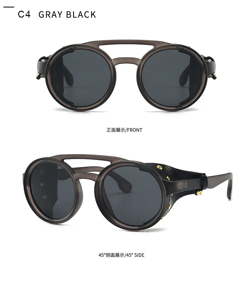 CGID Occhiali Da Sole Polarizzati Steampunk - Montatura Rotonda In Metallo | Uomo/Donna, Stile Retro - Foto 3