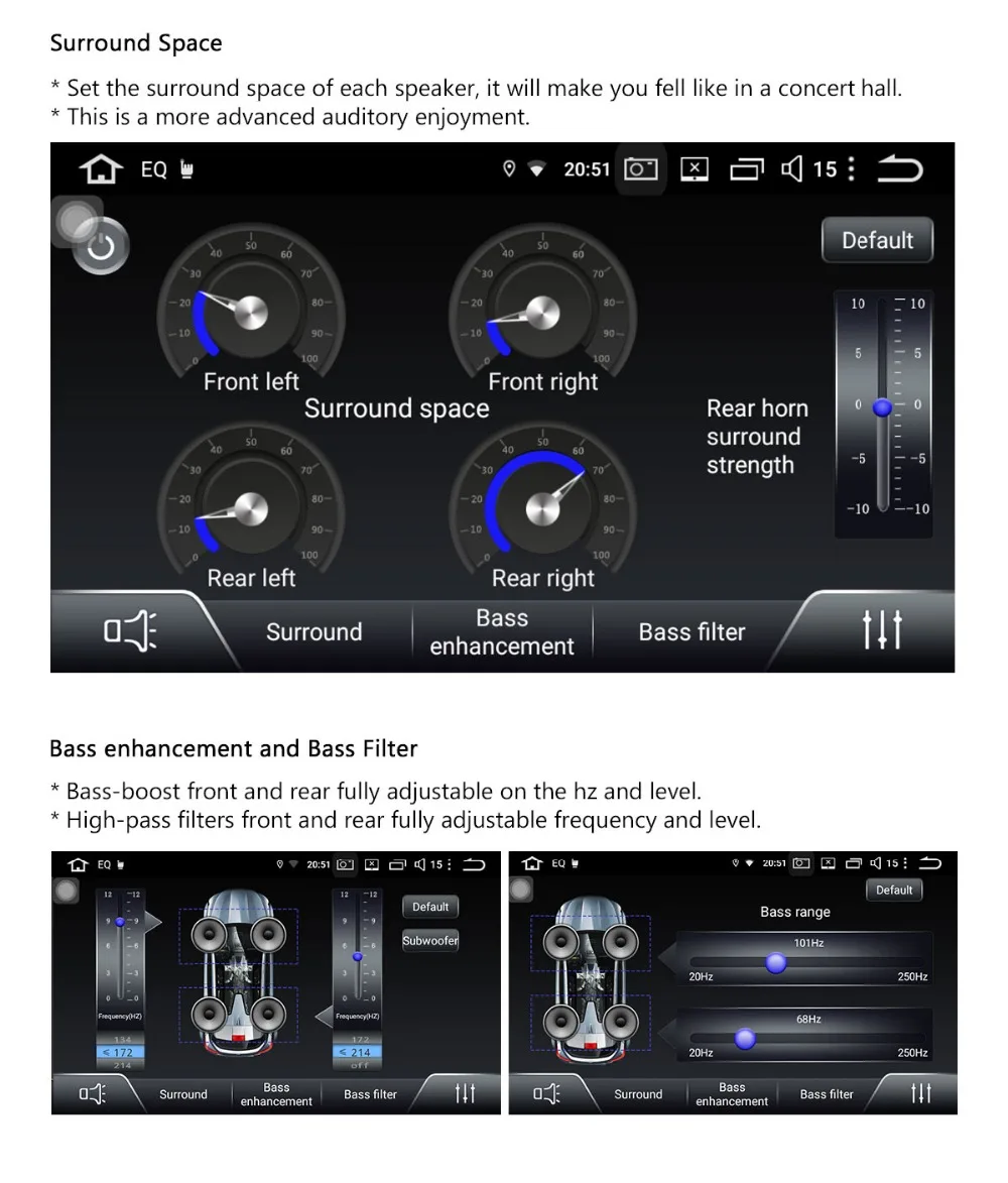Sale JOYING one din 7" universal 2GB car radio playe Android 9.0 DSP GPS support video output/Mirror link/Split Screen head unit 14