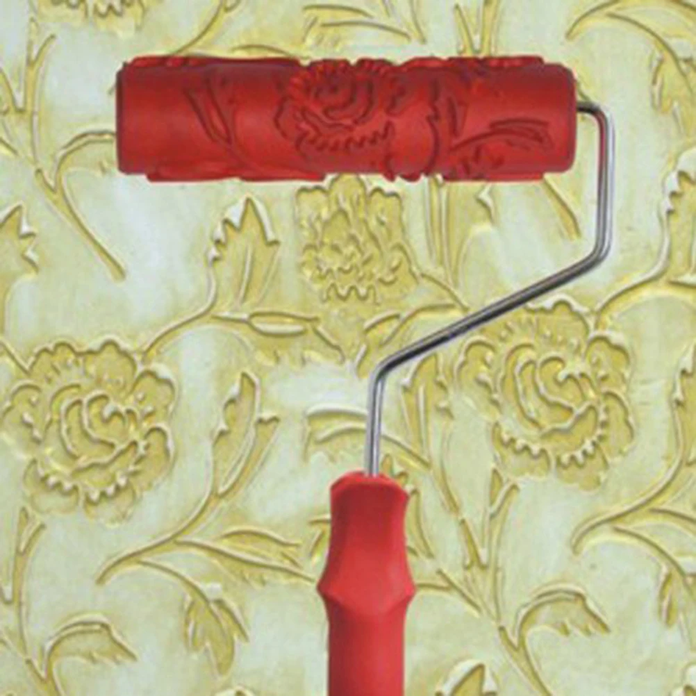 Gamloious 7 Peinture embossé Rouleau avec poignée en Plastique pour Mur Décor EG343T_Bird 