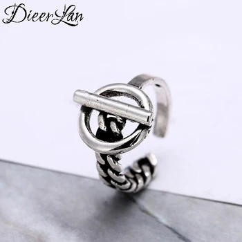 

Personality Exaggerated 925 Sterling Silver Circle Rings For Women Engagement Jewelry Girls Open Finger Rings