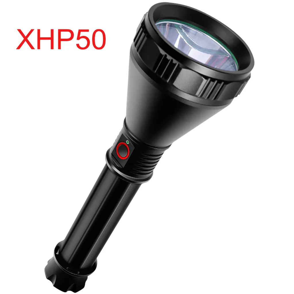 Мощный светодиодный фонарик XHP70/50 из алюминиевого сплава, перезаряжаемый фонарь с 4 режимами, поддержка 26650, Прямая поставка