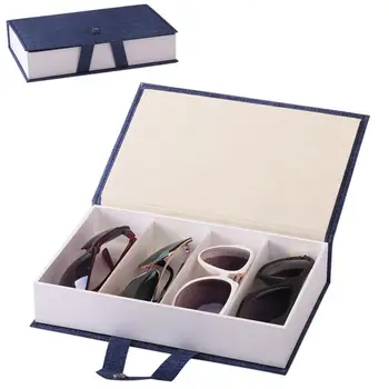 

Portable Four Lattices Sunglasses Display Storage Box